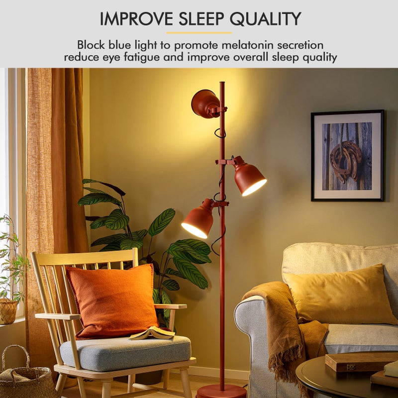 mfxmf Amber Sleep Light Bulb 2 Packï¼ŒDimmable 1800K Warm Light Bulbs for Healthy Sleep,Blue Light Blocking,A19 9W(60W Equivalent) E26 Base Amber Light Bulbs for Bedroom, Baby Nursery Room - Image 4