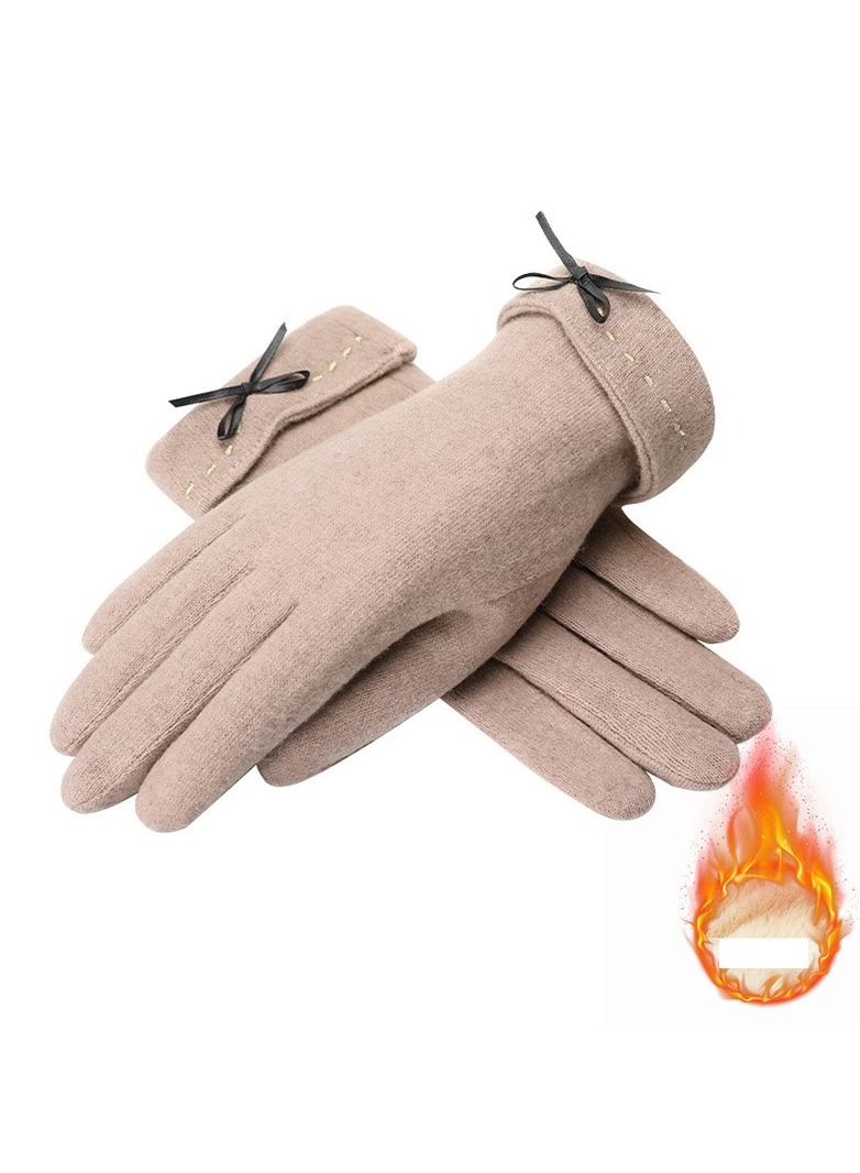Women's Warm Plush Windproof And Cold Proof Lovely Gloves