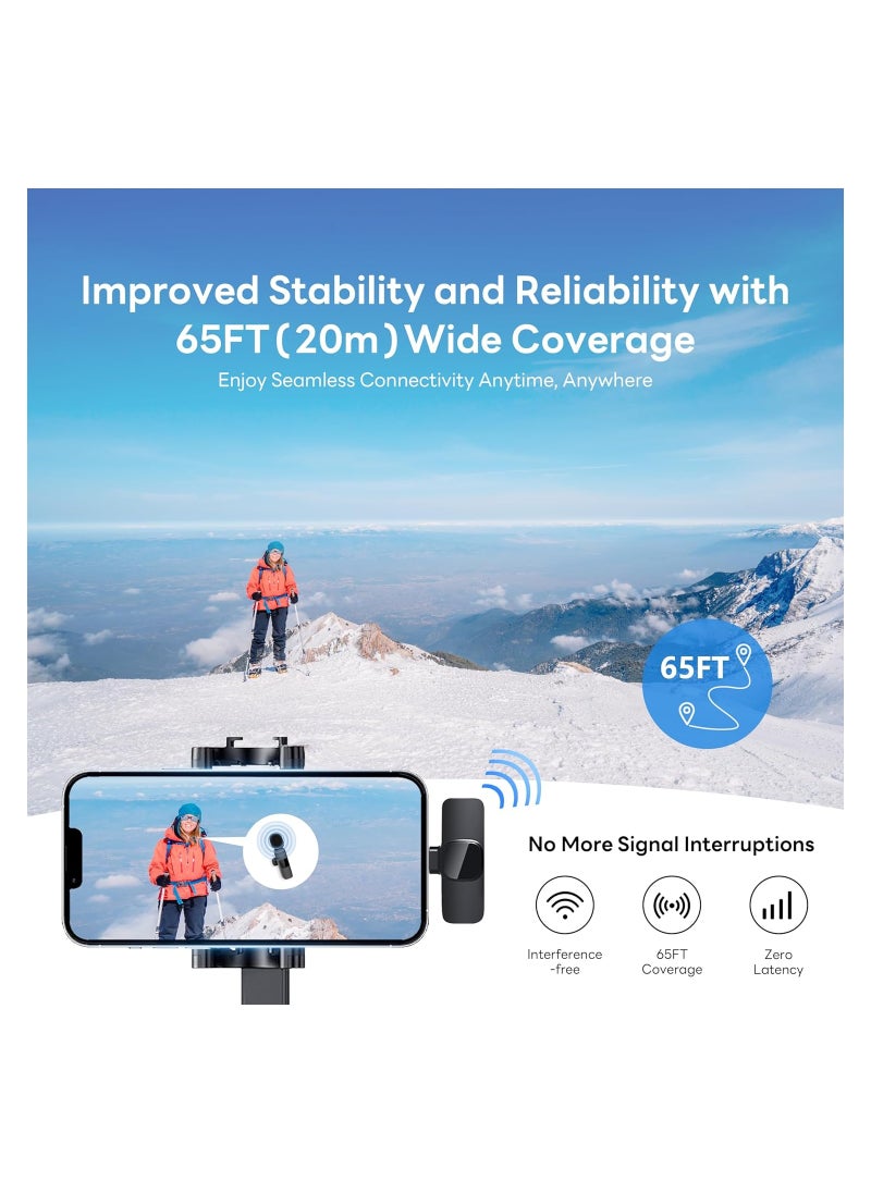 Generic - Wireless Microphones for iPhone iPad, Clip on Lapel Lavalier Bluetooth Microphone for Video Recording,PC, Laptop, Live Streaming(iOS and USB-C/2Mic) - Image 1