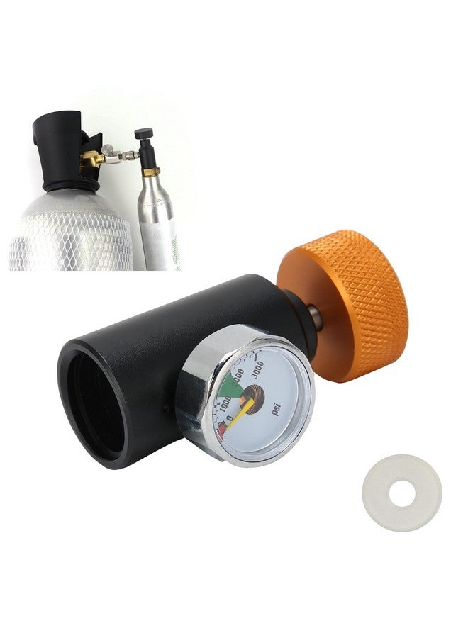 Pilipane Co2 Tank Refill Adapter Connector Kit Co2 Adapter For Soda Stream Water Maker With 3000Psi Pressure Gauge Soda Water Cylinder Co2 Refill Connector Adapter Accessories - Image 1