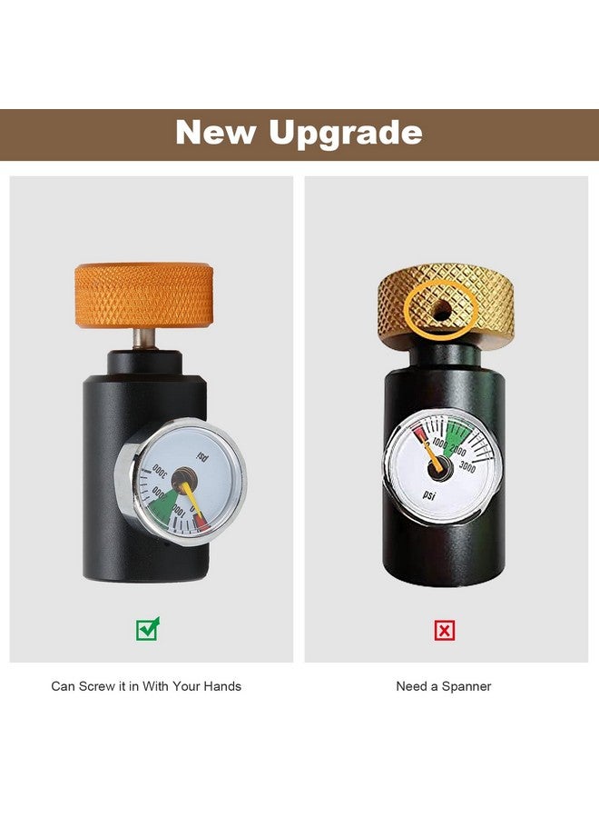 Pilipane Co2 Tank Refill Adapter Connector Kit Co2 Adapter For Soda Stream Water Maker With 3000Psi Pressure Gauge Soda Water Cylinder Co2 Refill Connector Adapter Accessories - Image 2