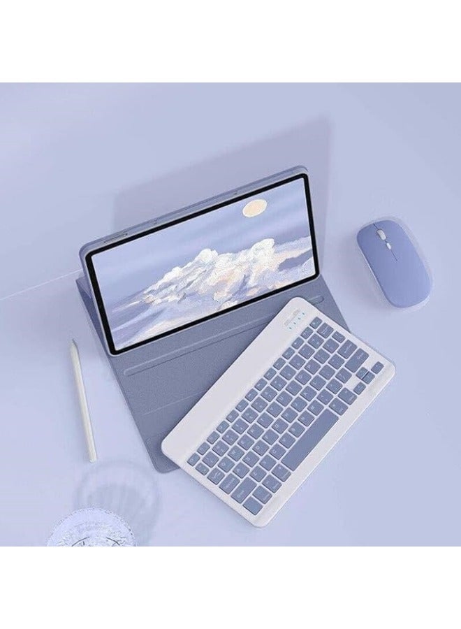 غطاء لوحة مفاتيح باللغة العربية والإنجليزية متوافق مع Honor Pad X9 11.5 inch 2023، لوحة مفاتيح لاسلكية قابلة للفصل بتصميم نحيف وغطاء جلدي ذكي مع ماوس.  يتميز الغطاء بتصميم متوافق مع Honor Pad X9 11.5 - Image 3