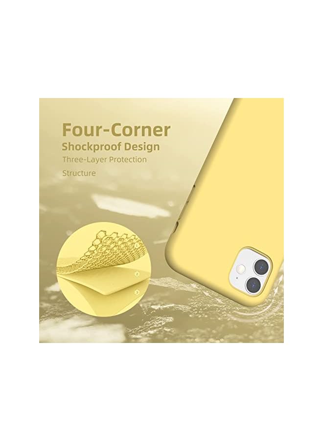 PROMASS CHOICE Liquid Silicone Case for iPhone 11 Slim Soft Gel Rubber Anti-Scratch Protective Phone Case Cover for iPhone 11 (Yellow) - Image 4