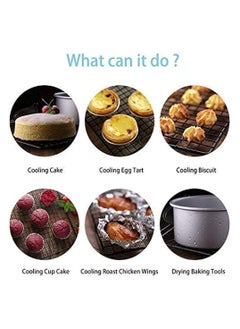 Generic 1pc Baking Tool Large Cake Cooling Rack Bread Cooling Rack Black Without Cold Drying Mesh  - Image 4