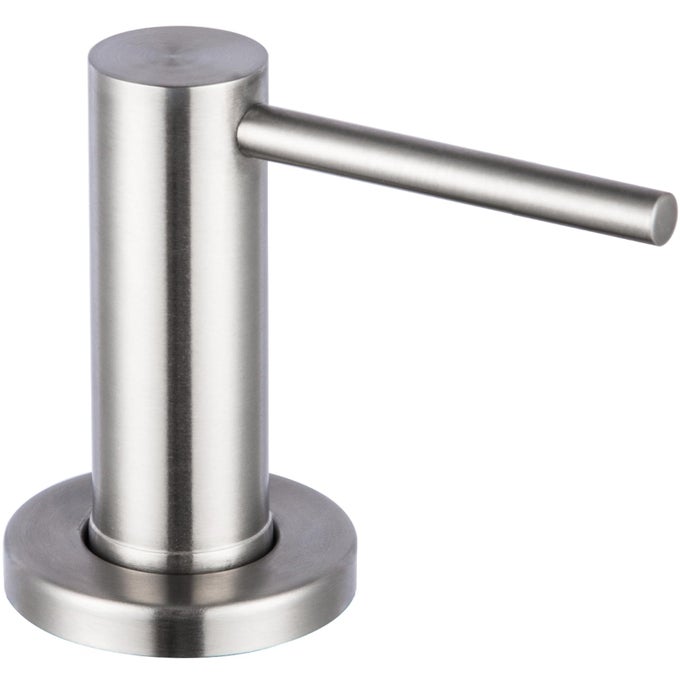 SOAP DISPENSER FOR KITCHEN SINK POLISHED CHROME STAINLESS STEEL COUNTERTOP PUMP HAND LOTION BUILT IN BOTTLEND LOTION BUILT IN BOTTLE
