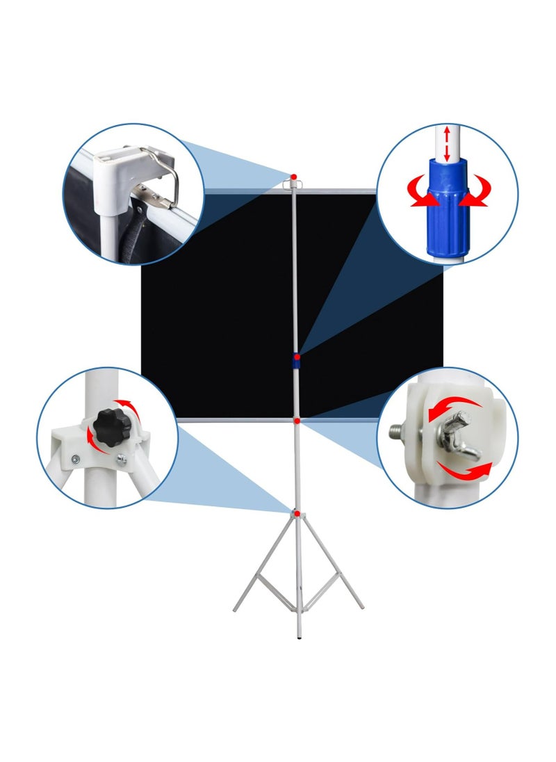 GreenLion - GreenLion Portable Projection Screen with Tripod Stand 72" - Image 1