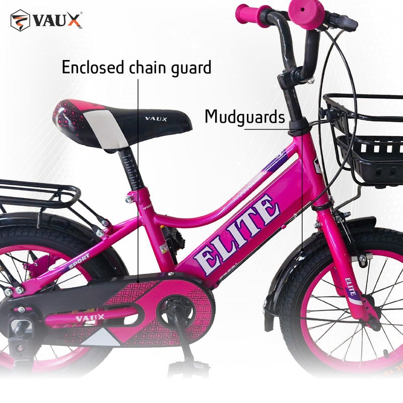 Vaux - Elite Kids Bike 14 Inch - Dark Pink - Image 4