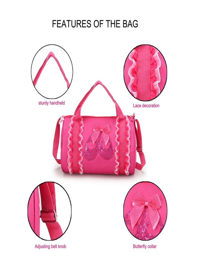 SEHXIM Cute Ballet Dance Backpack Tutu Dress Dance Bag Dance Bag for Girls Waterproof Small Duffle Bag for Kids Ballet Bags for Girl (Purple) - Image 4