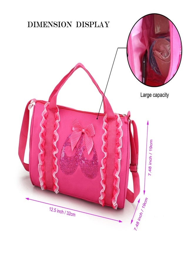 SEHXIM Cute Ballet Dance Backpack Tutu Dress Dance Bag Dance Bag for Girls Waterproof Small Duffle Bag for Kids Ballet Bags for Girl (Purple) - Image 2