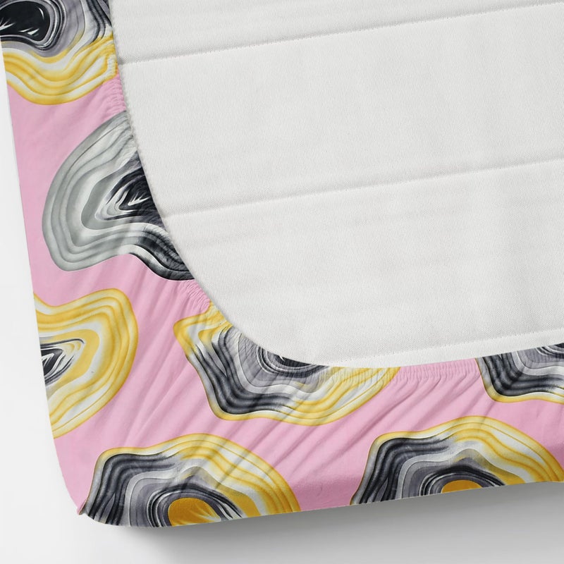 BLUSH & BLOOM Super Soft Cotton Feel All Round Elastic Fitted Single Bedsheet with 1 Pillow Cover-36 x 72 x 8 Inches, 92 cm x 182 cm x 20 cm-Latin Pink - Image 2