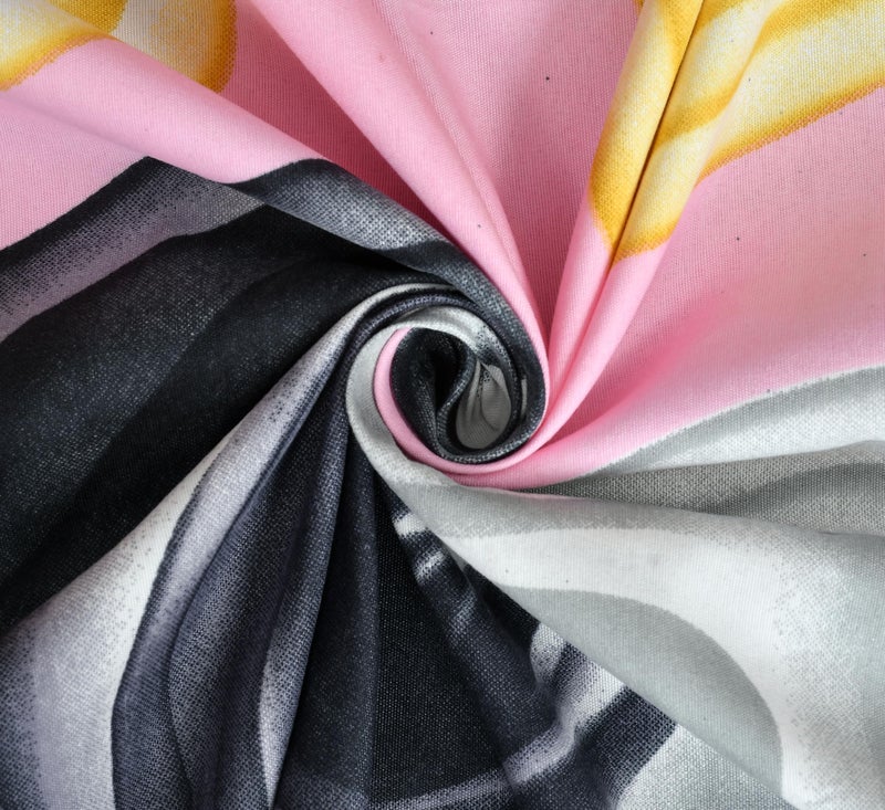 BLUSH & BLOOM Super Soft Cotton Feel All Round Elastic Fitted Single Bedsheet with 1 Pillow Cover-36 x 72 x 8 Inches, 92 cm x 182 cm x 20 cm-Latin Pink - Image 5