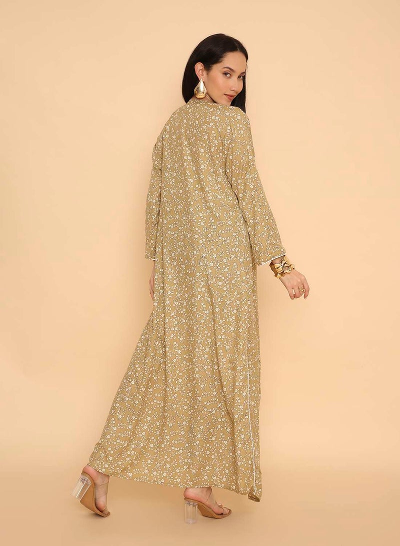 HANA & SARA Womens trendy printed long arabic jalabiya dress - Image 2