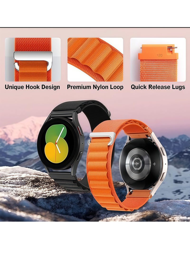 20mm Watch Band Compatible with Samsung Fits Galaxy Watch 6 Classic 20mm 20mm Galaxy Watch 7/6/5/4 20mm 20mm /Galaxy Watch 5 Pro Sport Nylon Strap Amazfit GTS 4