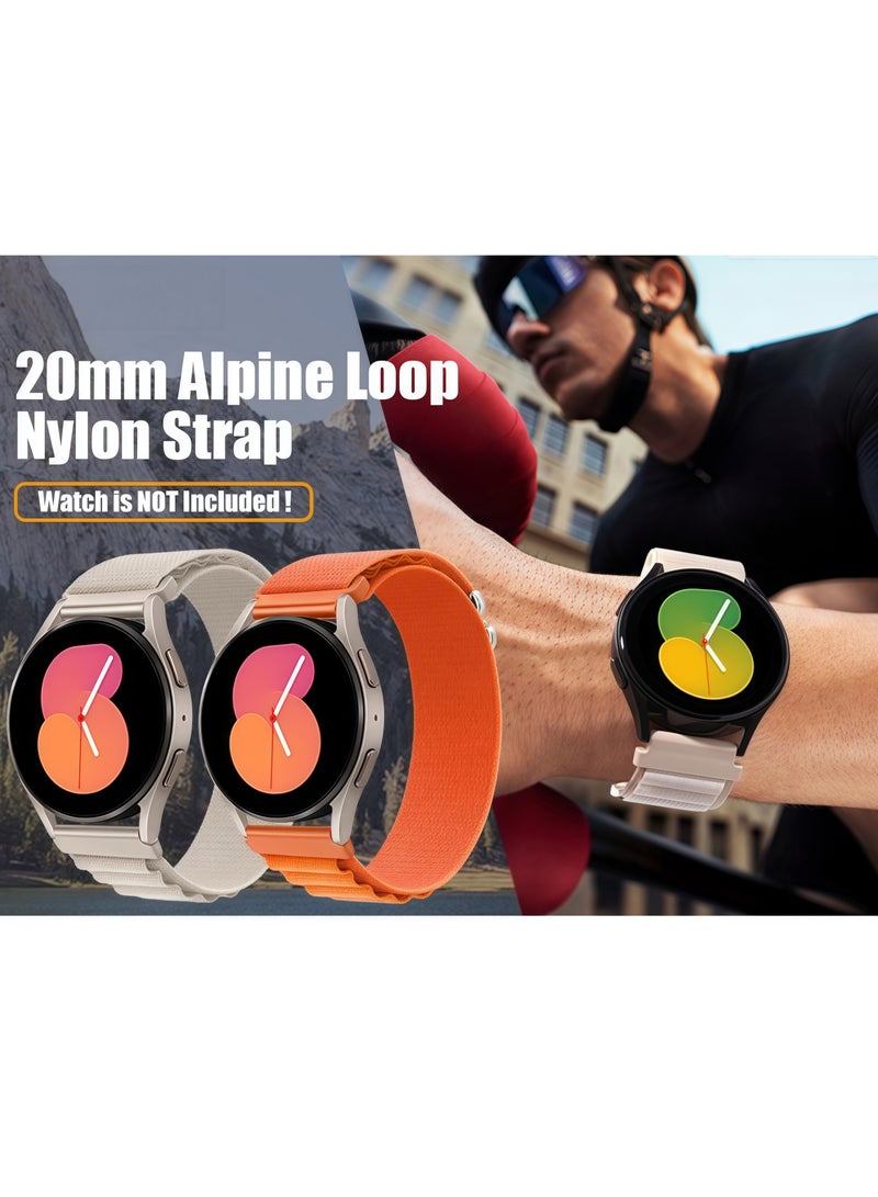 20mm Watch Band Compatible with Samsung Fits Galaxy Watch 6 Classic 20mm 20mm Galaxy Watch 7/6/5/4 20mm 20mm /Galaxy Watch 5 Pro Sport Nylon Strap Amazfit GTS 4
