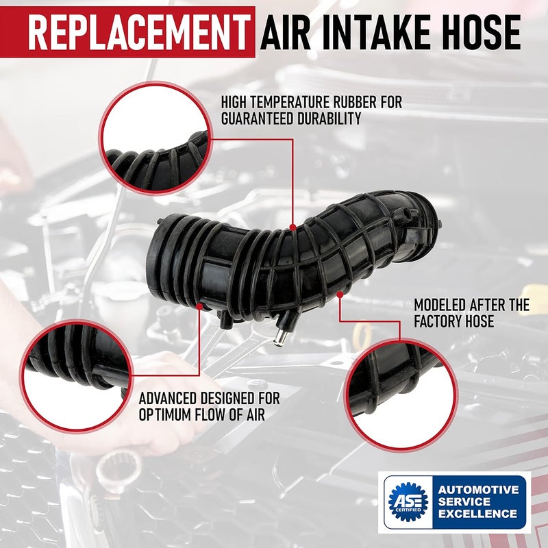 AA Ignition Air Intake Hose By - Air Box Filter Tube - Compatible with Honda Accord 2.4L 2003-2007 Vehicles - Replaces Part Numbers 696-739, 17228-RAA-A00 - Image 4