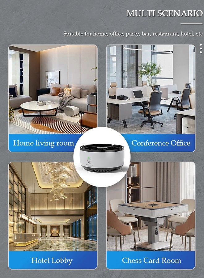 DUNISO Self Extinguishing Ashtray with Lid, 2 in 1 Multifunctional  Air Purifier with Filter Ashtray, Car Ashtray, Detachable Easy Clean Car Ashtray for Home, Car, Office - Image 4