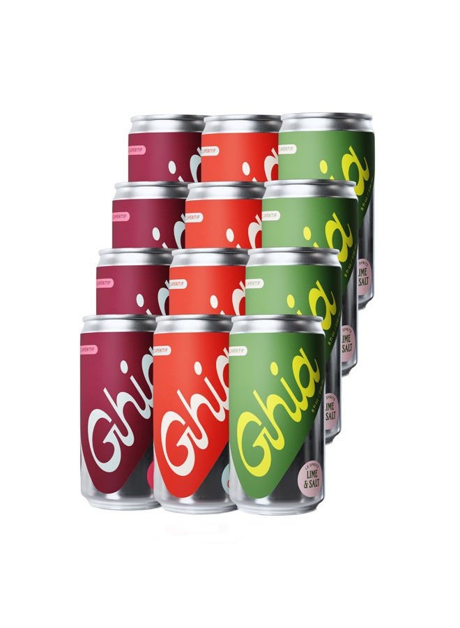 Ghia Le Spritz Non-Alcoholic Variety, 8 Fl Oz (Pack of 12) | Cocktail & Cocktail Mixer, Zero Proof Sparkling Apéritif With Soothing Herbal Extracts | No Added Sugar, No Sa - Image 1