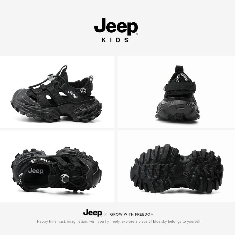 Jeep Children'S Shoes Children'S Sports Sandals Outdoor Shoes Boys And Girls Breathable Soft Sole Beach Shoes Toe Shoes - Image 4