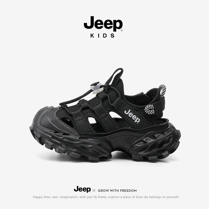 Jeep Children'S Shoes Children'S Sports Sandals Outdoor Shoes Boys And Girls Breathable Soft Sole Beach Shoes Toe Shoes - Image 1