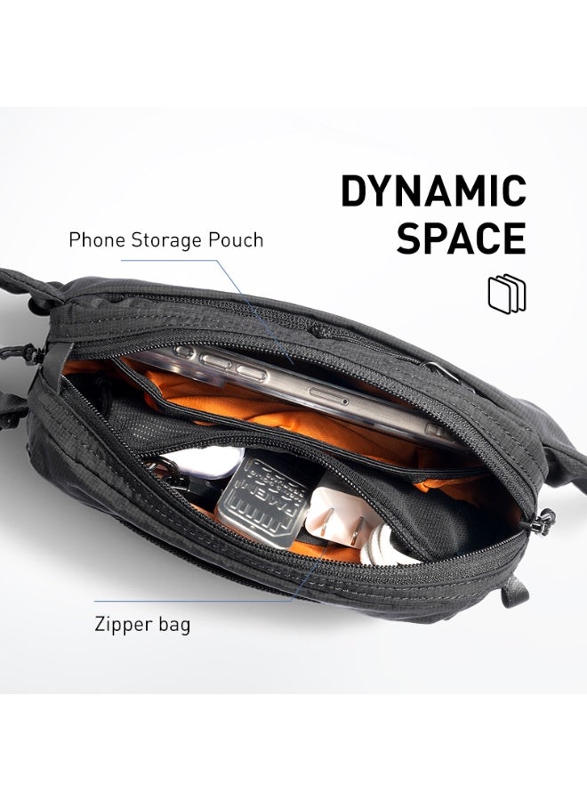 مارك رايدن حقيبة السفر Mark Ryden MR308، قفل المفاجئة المضاد للسرقة، حجب RFID، نسيج النايلون المقاوم للماء، حقيبة منظم متعددة الجيوب، حزام قابل للتعديل، خفيف الوزن 0.21 كجم - Image 4