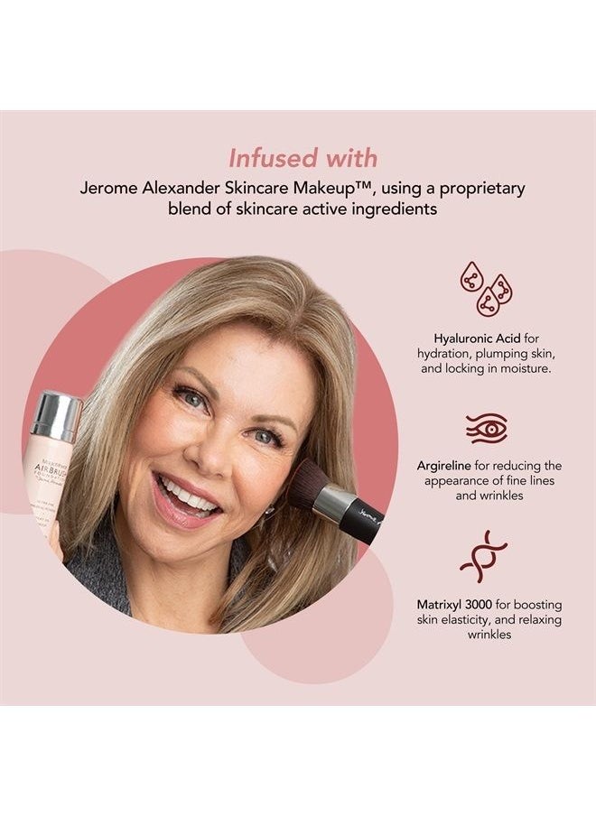 Jerome Alexander - MagicMinerals Deluxe AirBrush Foundation by Jerome Alexander – 5pc Spray Makeup Set with Anti-aging Ingredients for Smooth Radiant Skin (Bright Medium) - Image 1