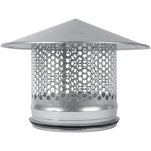 Vent Systems 6" Inch Round Chimney Cap Galvanized Steel for All Weather Conditions Top Round Exhaust Cap with Rubber for Perfect Insulation Roof Vent Cap Vent Cover 6 Inch 150 mm - Image 1
