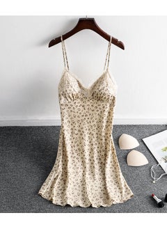 Joychic Leopard Print Padded Breathable Pajama Dress Sleepwear  - Image 2