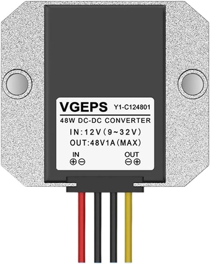 12 فولت إلى 48 فولت 1 أمبير محول تعزيز وحدة إمداد طاقة تيار مستمر منظم مقاوم للماء - Image 1