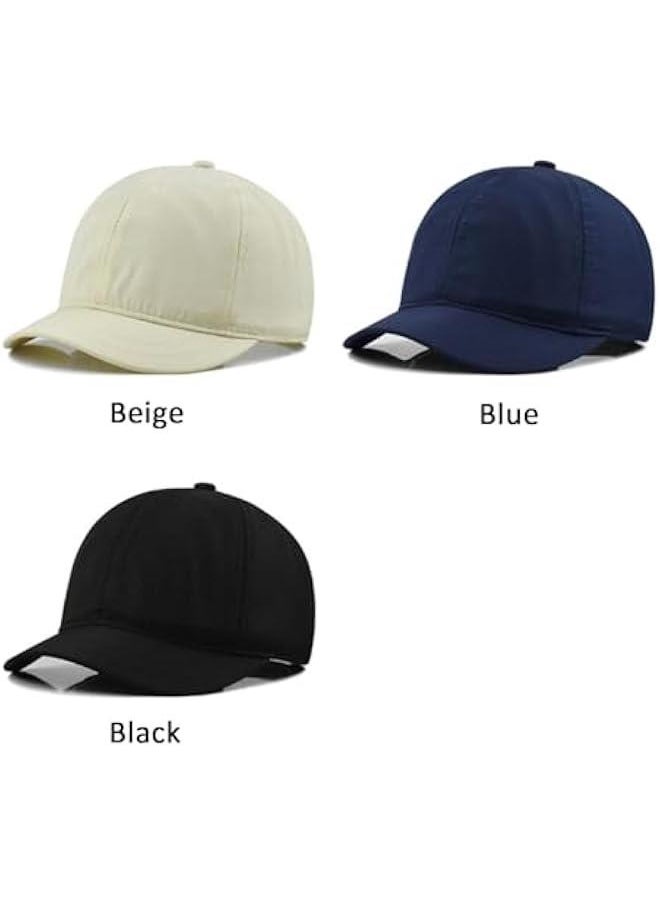 Generic Fashion Short Brim Lightweight Quick Dry Baseball Cap Unconstructed Plain Low Profile Dad Hat for Men Women  - Image 2