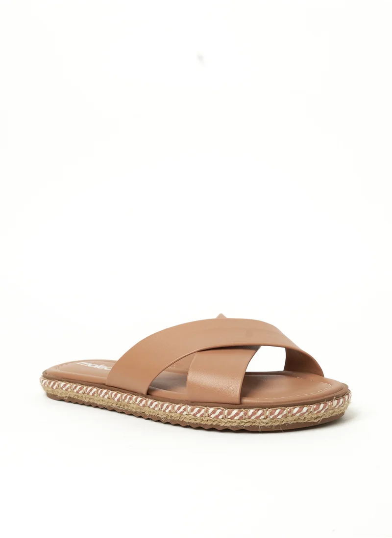 MOLECA Reina Cross Strap Flat Sandals