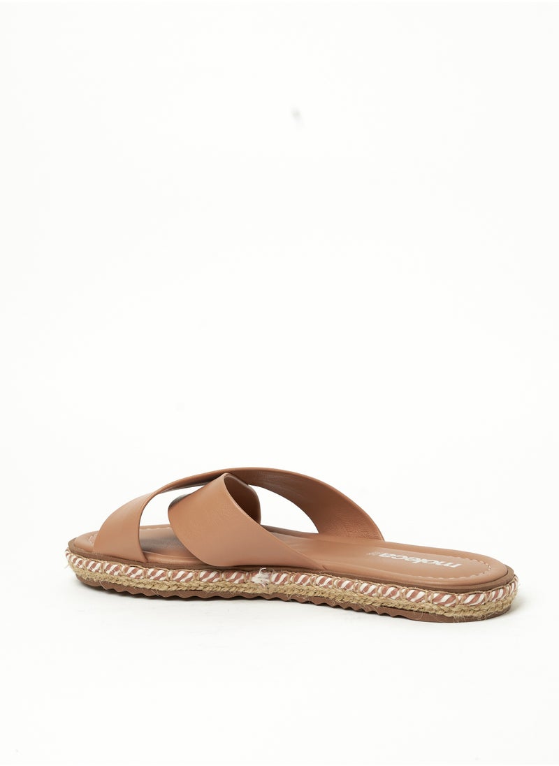 MOLECA - Reina Cross Strap Flat Sandals - Image 1