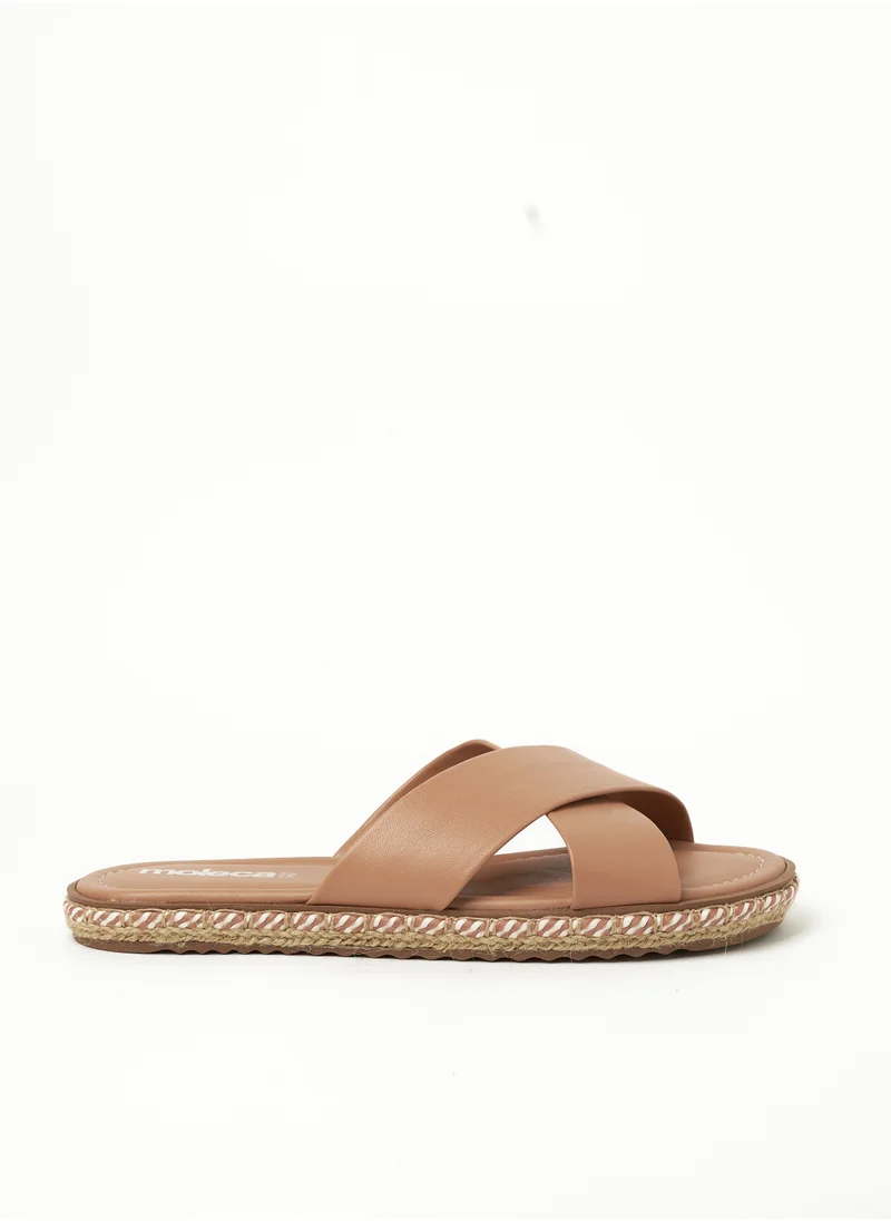 MOLECA Reina Cross Strap Flat Sandals