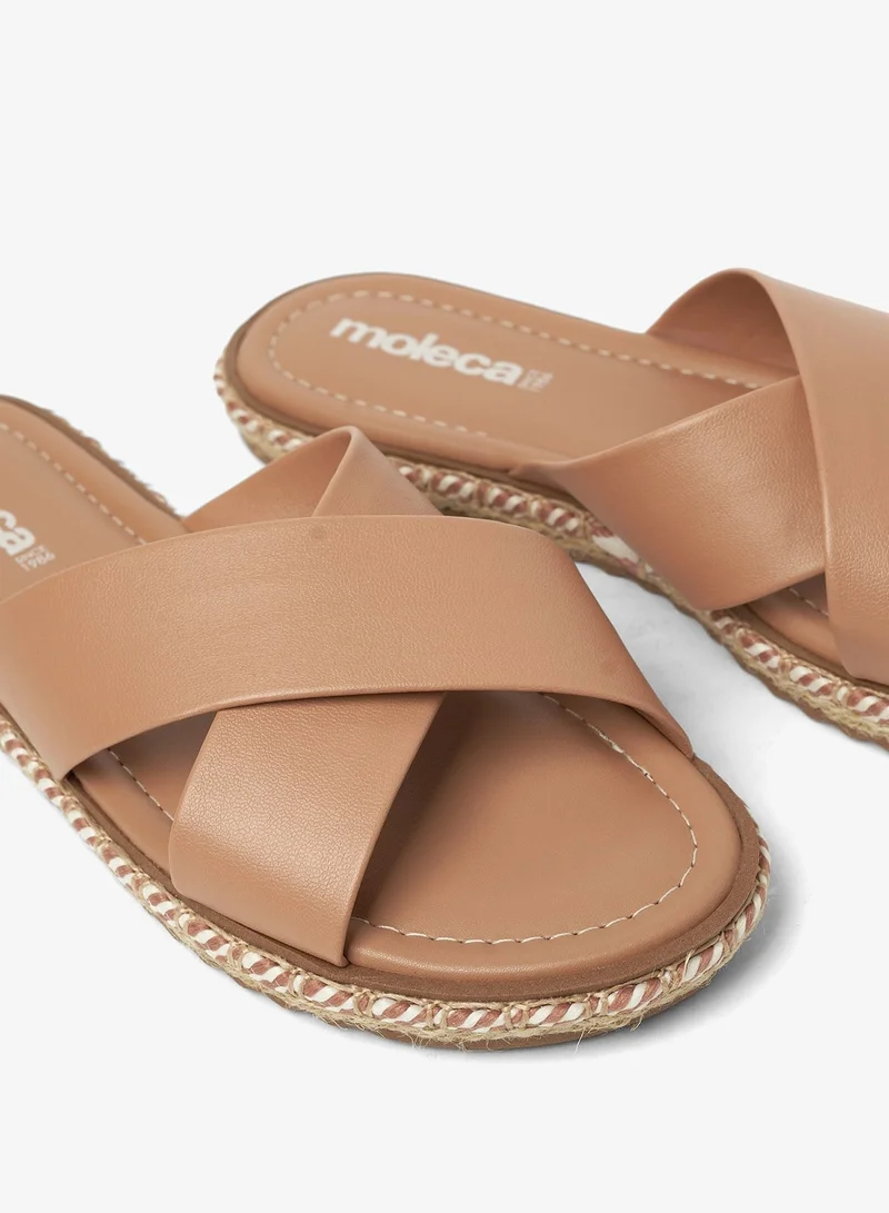 Moleca Nude Flat Sandals for Women – Stylish Ladies Flat Sandals & Comfortable Flat Slippers for Women | Best Price UAE