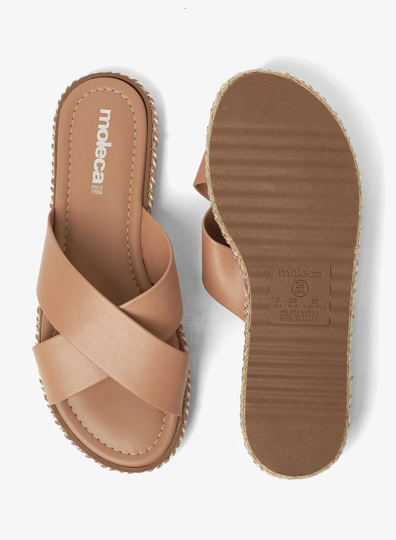 Moleca Nude Flat Sandals for Women – Stylish Ladies Flat Sandals & Comfortable Flat Slippers for Women | Best Price UAE