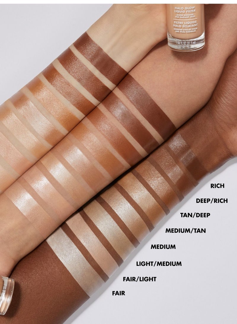 إلف فلتر سائل هالو جلو معزز توهج سائل مضيء لبشرة مشرقة غني بحمض الهيالورونيك تان - ديب - Image 3