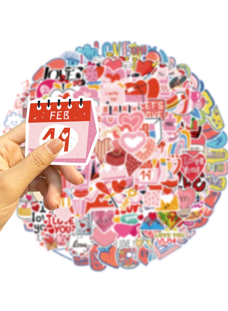 قوس قزح أورينبو 200 عبوة ملصقات حب رومانسية لزجاجات الماء، الكمبيوتر المحمول، الهاتف، الكمبيوتر، الجيتار، ألواح التزلج، الهيدروفلاكس، ملصقات فينيل مقاومة للماء، ملصقات جمالية وعصرية للأطفال، المراهقين، الفتيات والبالغين - Image 5