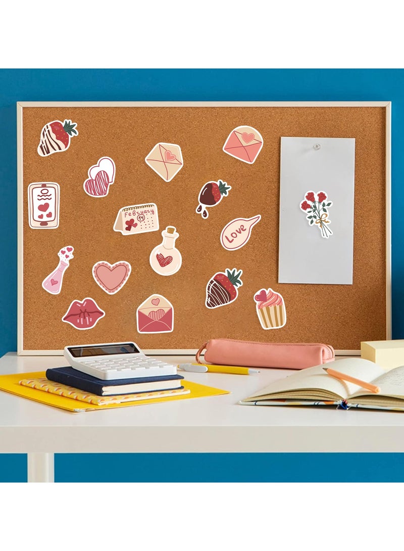 قوس قزح أورينبو 200 عبوة ملصقات حب رومانسية لزجاجات الماء، الكمبيوتر المحمول، الهاتف، الكمبيوتر، الجيتار، ألواح التزلج، الهيدروفلاكس، ملصقات فينيل مقاومة للماء، ملصقات جمالية وعصرية للأطفال، المراهقين، الفتيات والبالغين - Image 4