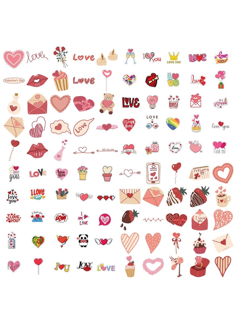 قوس قزح أورينبو 200 عبوة ملصقات حب رومانسية لزجاجات الماء، الكمبيوتر المحمول، الهاتف، الكمبيوتر، الجيتار، ألواح التزلج، الهيدروفلاكس، ملصقات فينيل مقاومة للماء، ملصقات جمالية وعصرية للأطفال، المراهقين، الفتيات والبالغين - Image 2