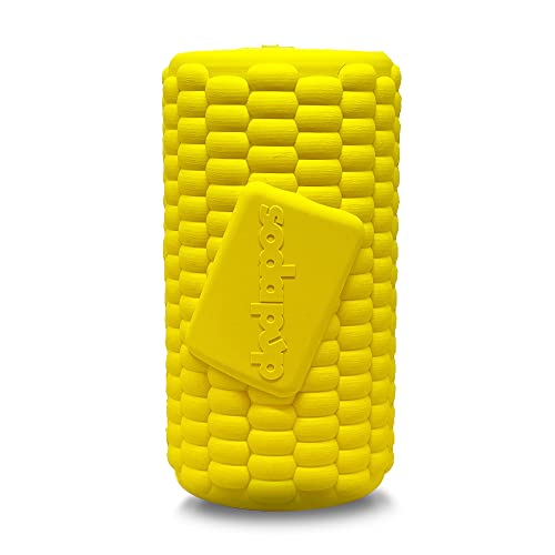 SodaPup Corn on the Cup Durable Dog Treat Dispenser Chew Toy Made in USA from NonToxic Pet Safe Food Safe Natural Rubber material for Mental Stimulation Problem Chewing Calming Nerves More - Image 1