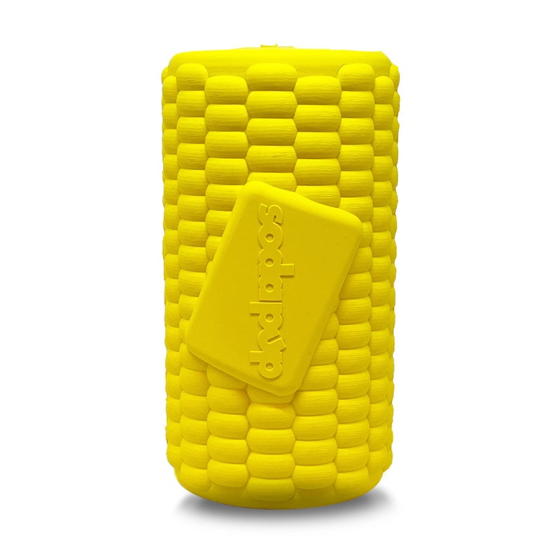 SodaPup Corn on the Cup Durable Dog Treat Dispenser Chew Toy Made in USA from NonToxic Pet Safe Food Safe Natural Rubber material for Mental Stimulation Problem Chewing Calming Nerves More - Image 2