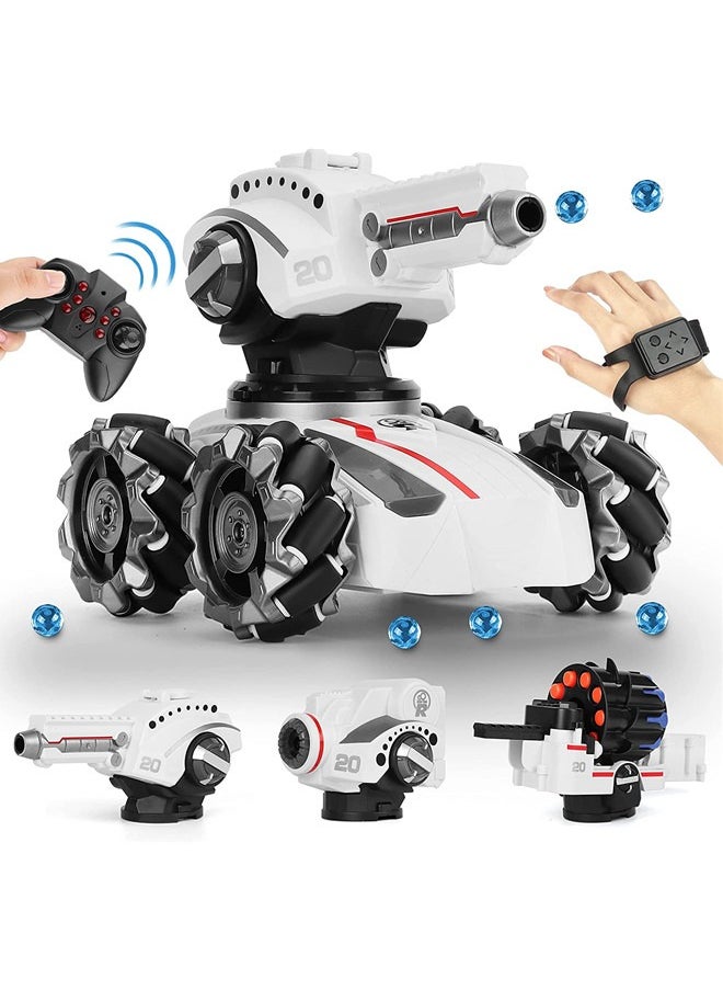 Beauenty 2.4G RC Car Toy 4WD RC Tank RC Toy Shooting Competitive Gesture Controlled Tank  - Image 1