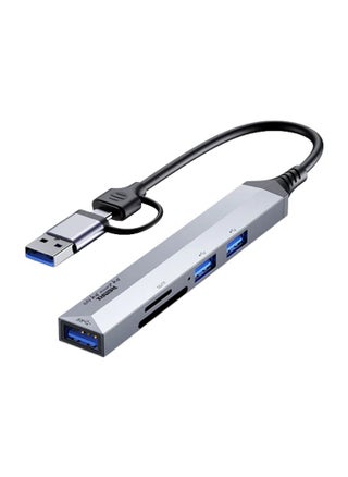 Aluminum Alloy 5-in-1 USB Hub – USB 3.0 & Type-C Splitter with SD/TF Card Reader, High-Speed Data Transfer - pzsku/Z2BF78DC2E114546E08D0Z/45/_/1738767303/71d51a4b-cd56-4af7-92d7-3845d7d88a71