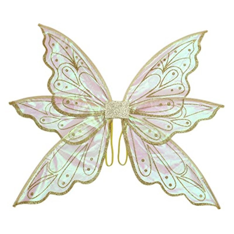 Girls Fairy Angel or Butterfly Wings Princess Costume Wings Set for Kids Dress up Halloween Birthday Party - Image 1