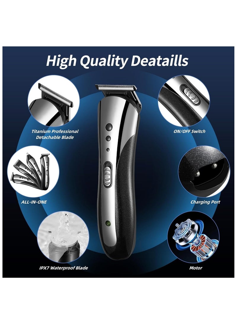 SYOSI - Men's Beard Trimmer Multifunctional Men's Trimmer with Hair Clipper Shaver Nose Hair Trimmer 3-in-1 Cordless Hair Clipper with 4 Limit Combs All-in-One Body Groomer Kit for Men - Image 1