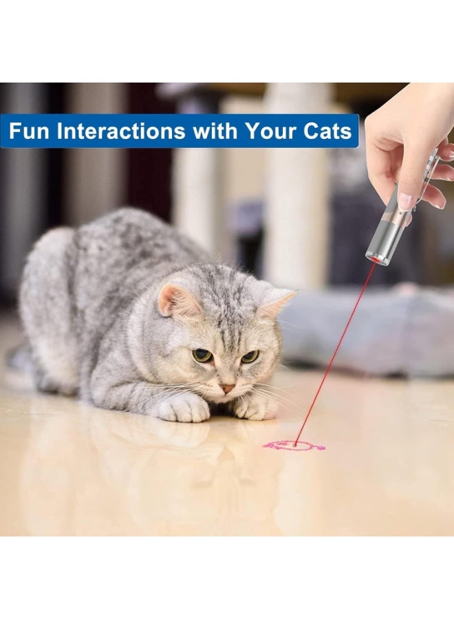 يونسي ألعاب مؤشر الليزر للقطط: مع أضواء قابلة لإعادة الشحن بلونين و5 أنماط، ألعاب تفاعلية للحيوانات الأليفة للقطط والكلاب - Image 2