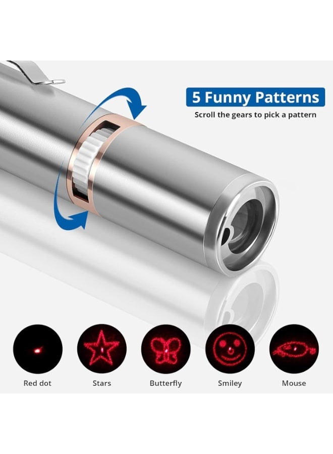 يونسي ألعاب مؤشر الليزر للقطط: مع أضواء قابلة لإعادة الشحن بلونين و5 أنماط، ألعاب تفاعلية للحيوانات الأليفة للقطط والكلاب - Image 3
