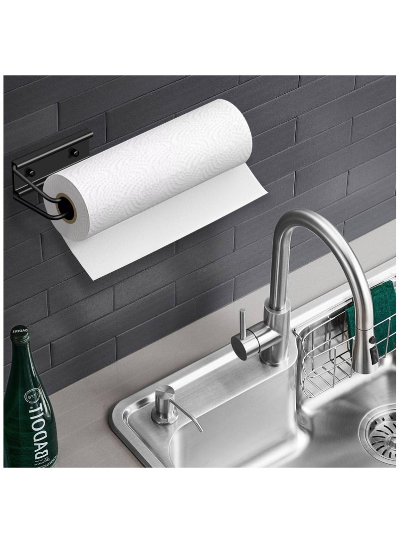 Excefore Paper Towels Holder, Wall Mounted Paper Towel Holders Napkin Holders for Kitchen Self-Adhesive or Drilling, for Kitchen Bathroom - Image 2