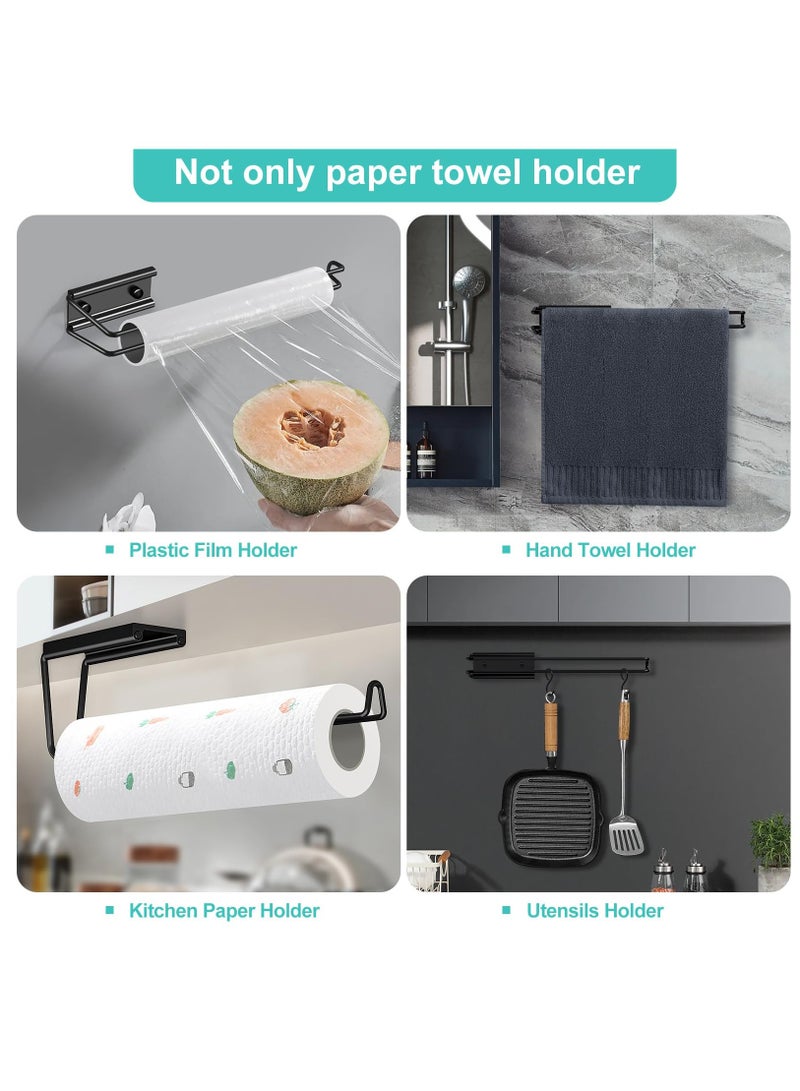 Excefore Paper Towels Holder, Wall Mounted Paper Towel Holders Napkin Holders for Kitchen Self-Adhesive or Drilling, for Kitchen Bathroom - Image 4