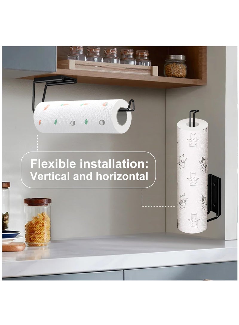 Excefore Paper Towels Holder, Wall Mounted Paper Towel Holders Napkin Holders for Kitchen Self-Adhesive or Drilling, for Kitchen Bathroom - Image 3