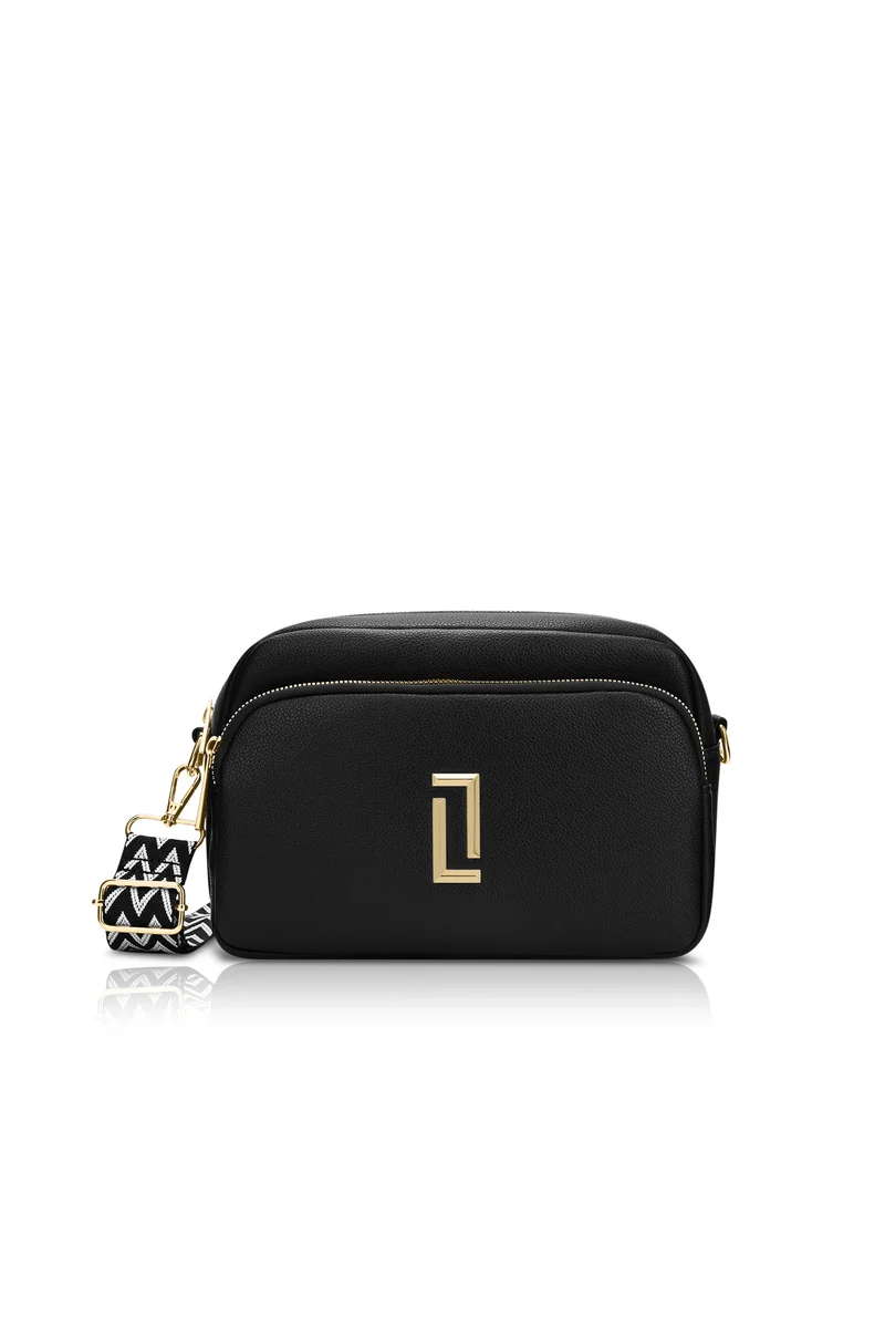 لافي Luxe Women's Soft Sophie 2-Compartment Sling Bag (Black)